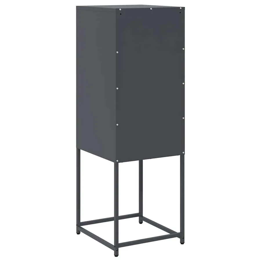 Buffet anthracite 36x39x107 cm acier laminé à froid - 8