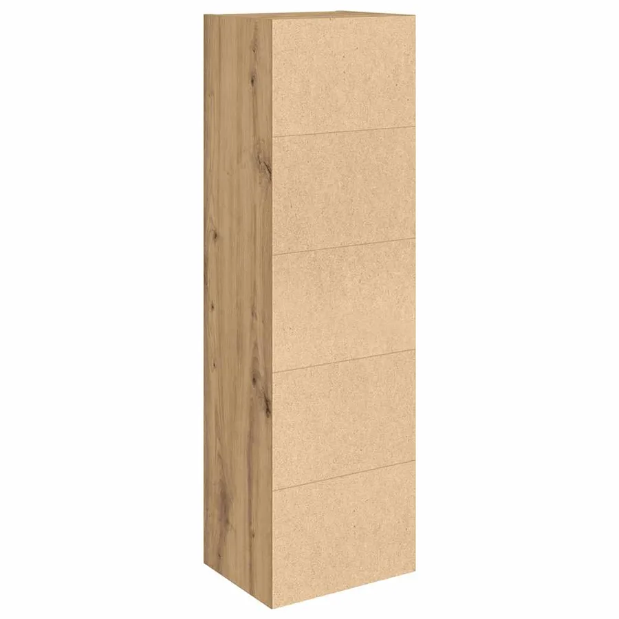 Bibliothèque chêne artisanal 31x24x102 cm bois d'ingénierie - 7