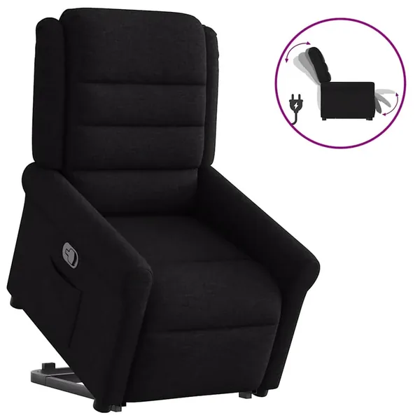 Fauteuil inclinable noir tissu