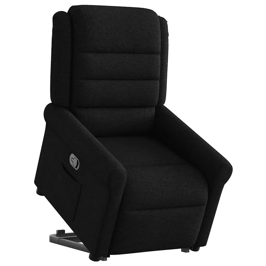 Fauteuil inclinable noir tissu - 2