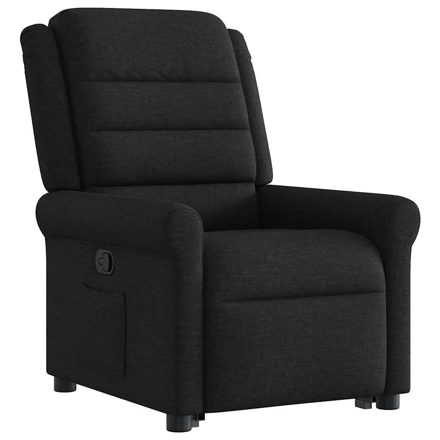 Fauteuil inclinable noir tissu - 4