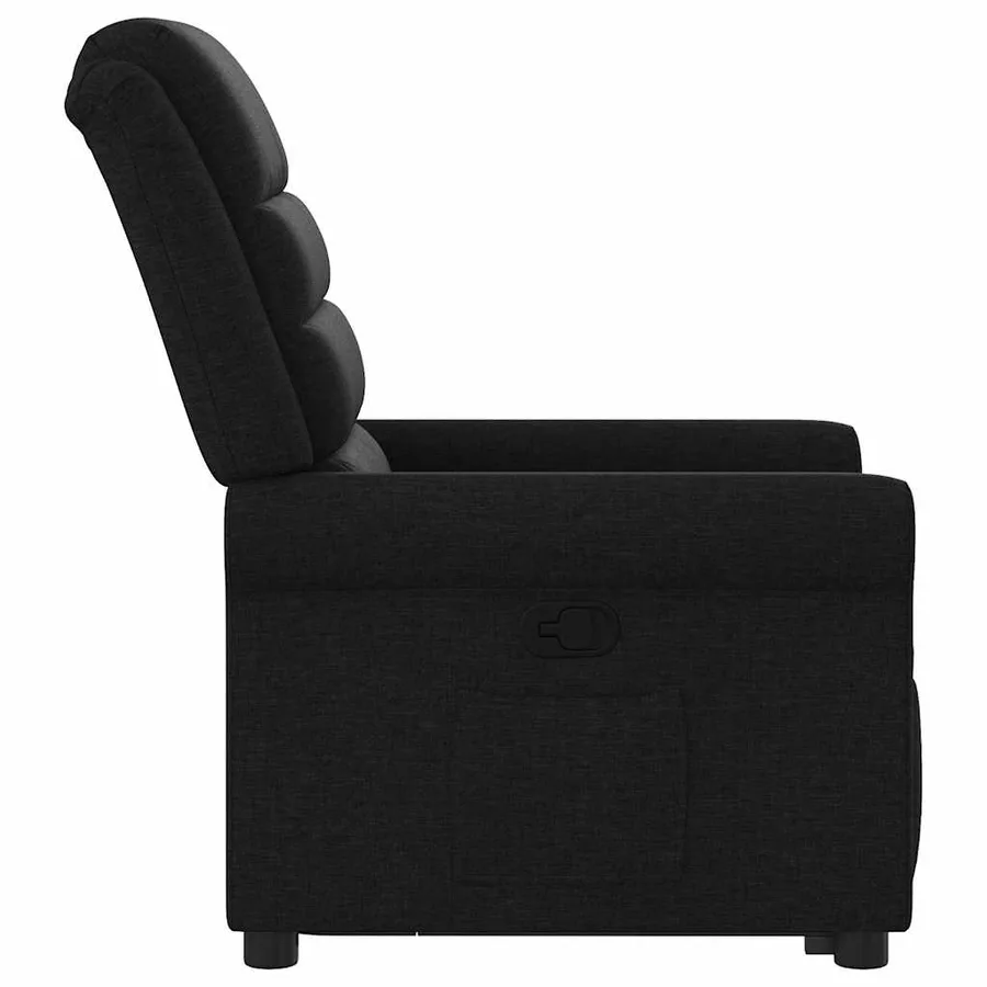 Fauteuil inclinable noir tissu - 6