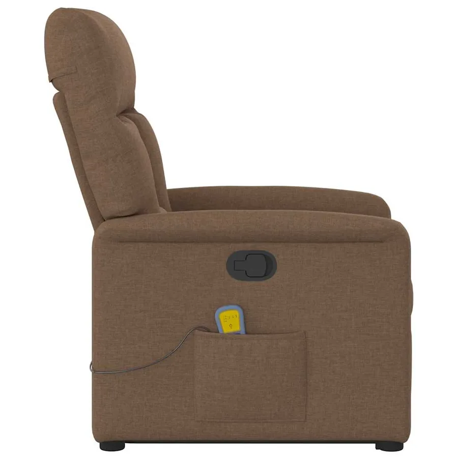 Fauteuil de massage inclinable Marron Tissu - 6