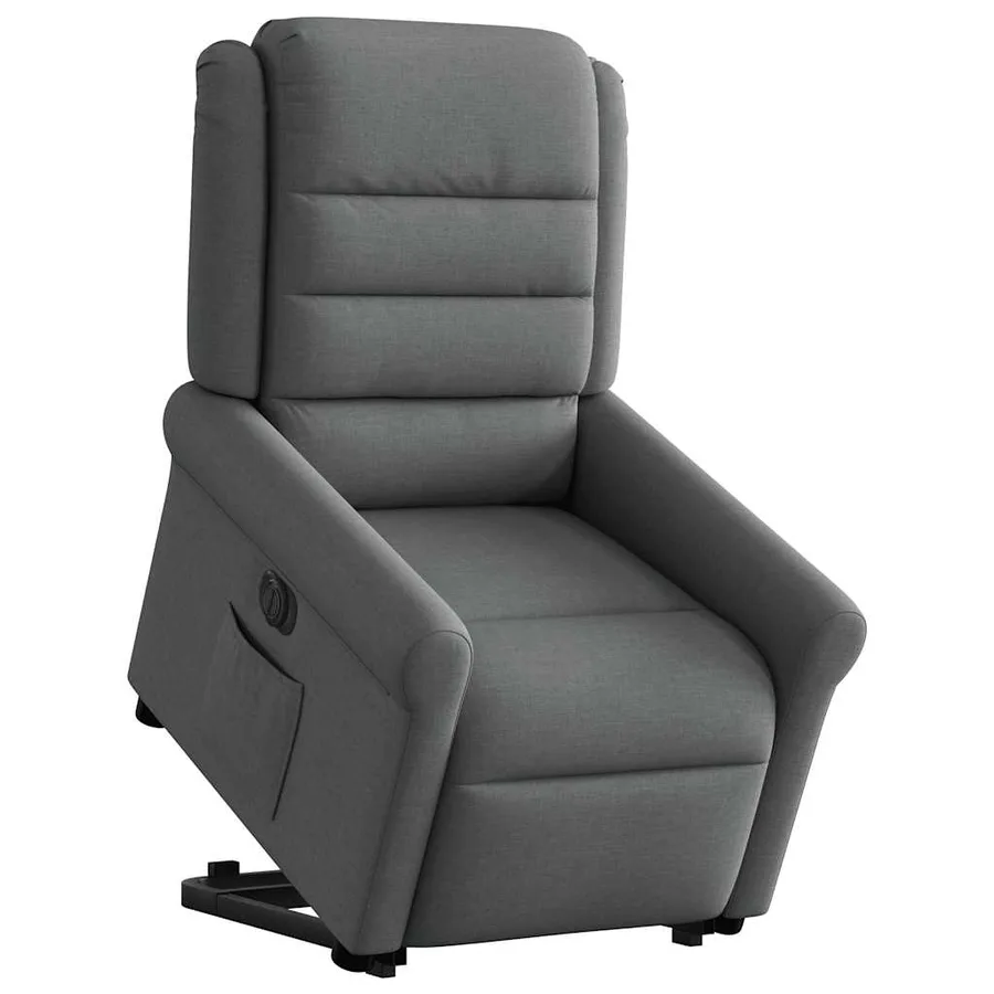 Fauteuil inclinable électrique gris foncé tissu - 2