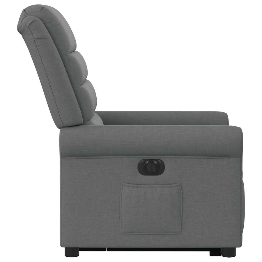 Fauteuil inclinable électrique gris foncé tissu - 6