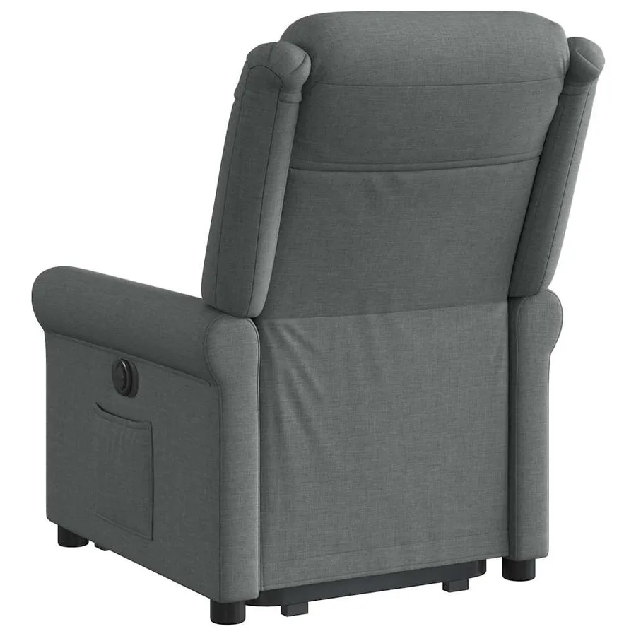 Fauteuil inclinable électrique gris foncé tissu - 7