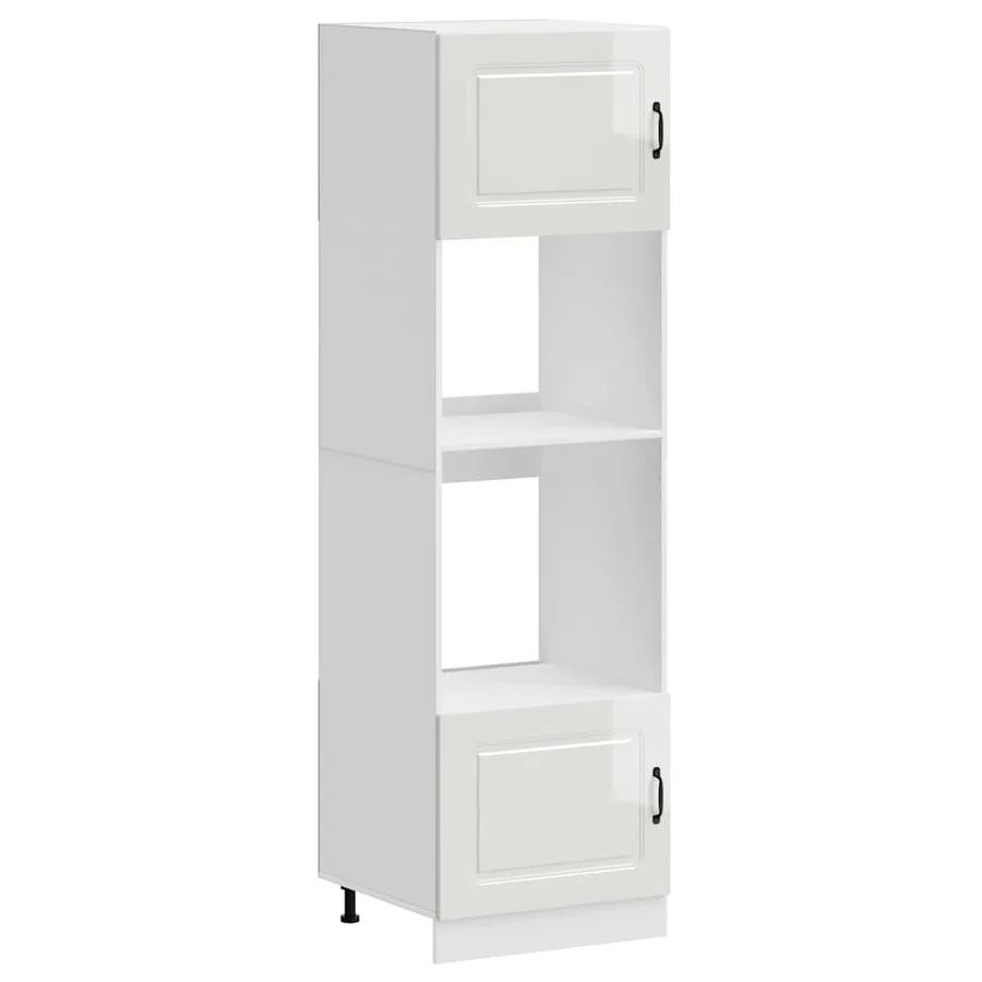 Armoires de four 2 pièces "Kalmar" Bois d'ingénierie blanc brillant - 2