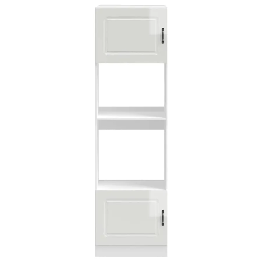 Armoires de four 2 pièces "Kalmar" Bois d'ingénierie blanc brillant - 4