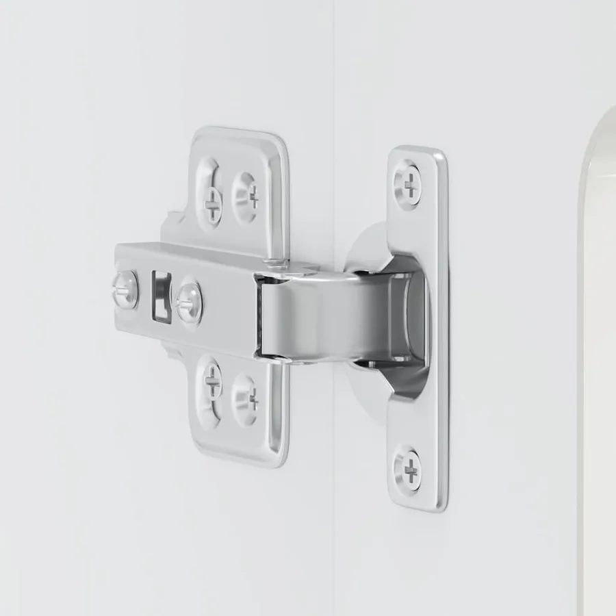 Armoire murale de cuisine avec porte vitrée "Kalmar" Bois d'ingénierie blanc brillant - 10