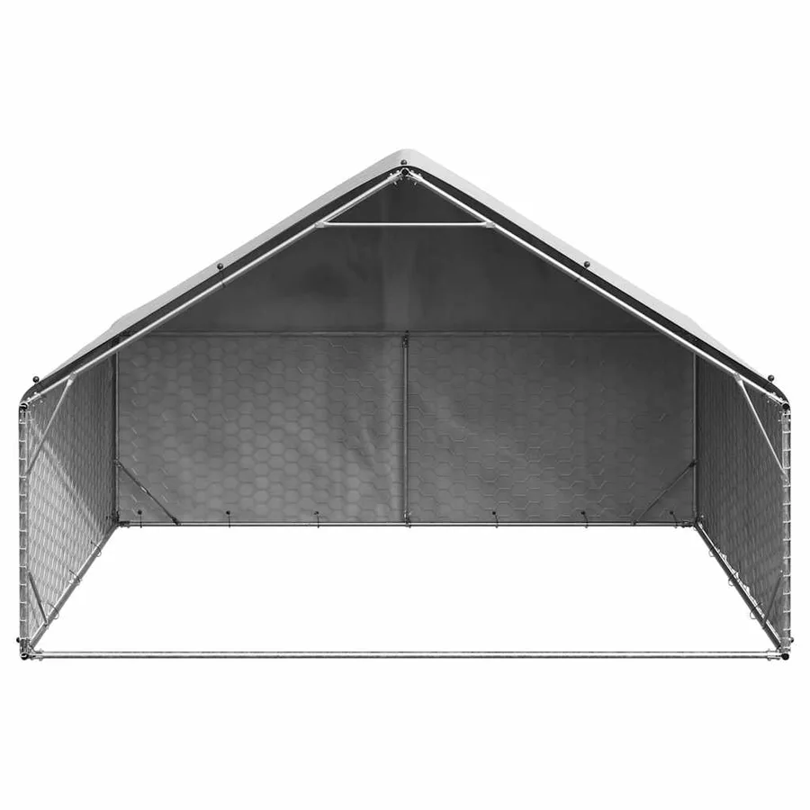 Niche d'extérieur pour chien avec couvercle, 3 x 2 x 1,9 m, acier galvanisé - 3