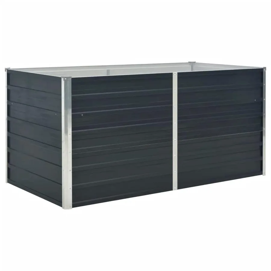 Raised planter Anthracite 160x80x77 cm Galvanised steel - 2