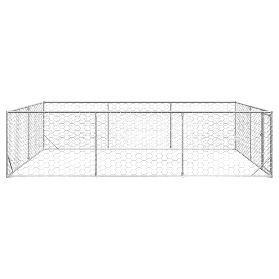 Niche d'extérieur pour chien avec porte, 3 x 4 x 1 m, acier galvanisé - 4