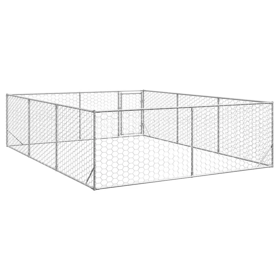 Niche d'extérieur pour chien avec porte, 3 x 4 x 1 m, acier galvanisé - 5