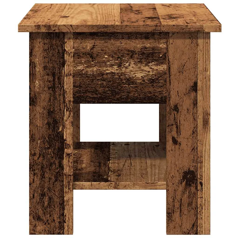 Table basse vieux bois 40x40x42 cm bois d'ingénierie - 6