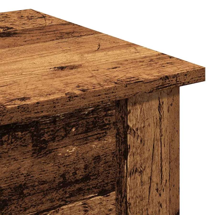 Table basse vieux bois 40x40x42 cm bois d'ingénierie - 7
