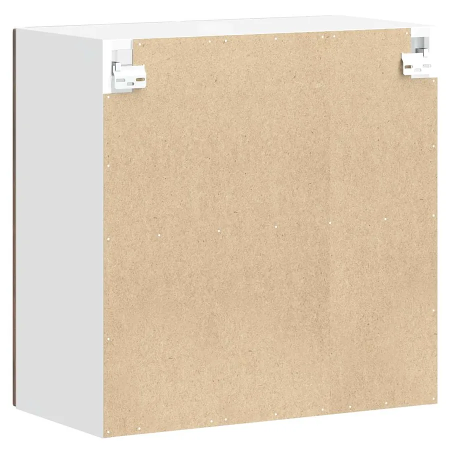 Armoire murale de cuisine et porte en verre Kalmar chêne marron - 9