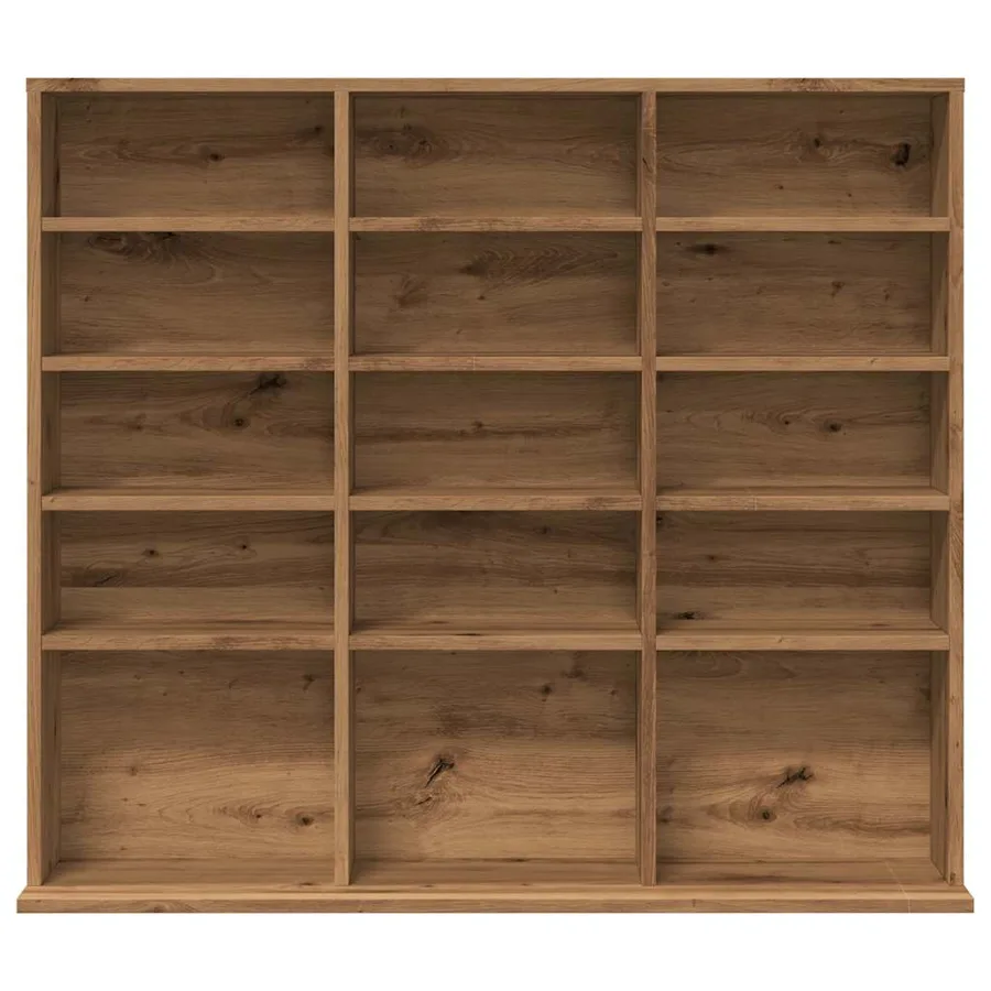 Armoire à CD chêne artisanal 100x23x89,5 cm bois d'ingénierie - 4