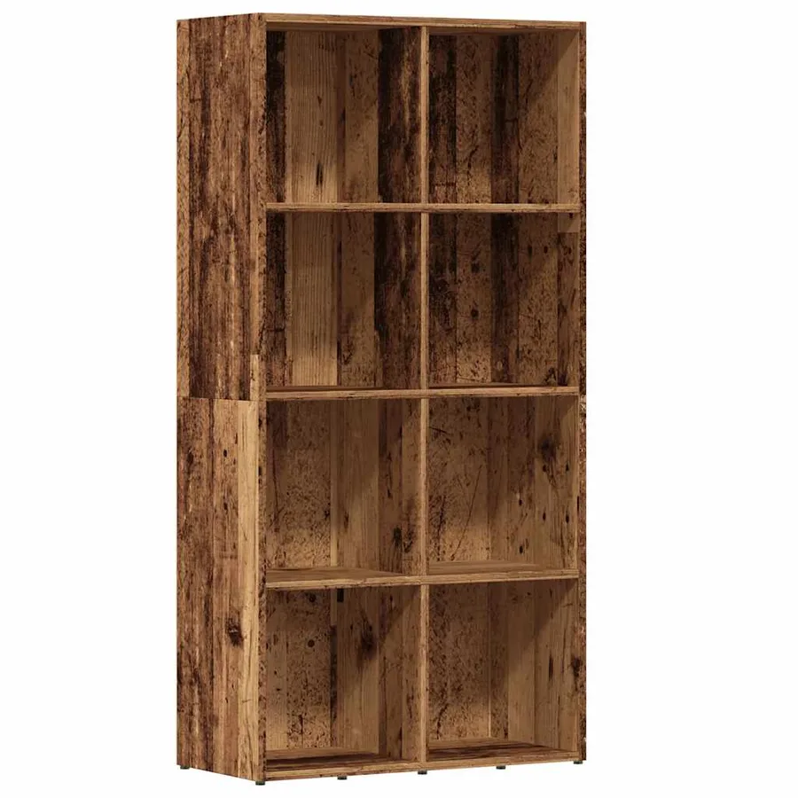 Bibliothèque vieux bois 66x30x130 cm bois d'ingénierie - 2