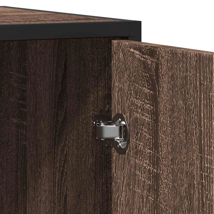 Buffet chêne marron 92x35x76 cm Bois d'ingénierie - 8