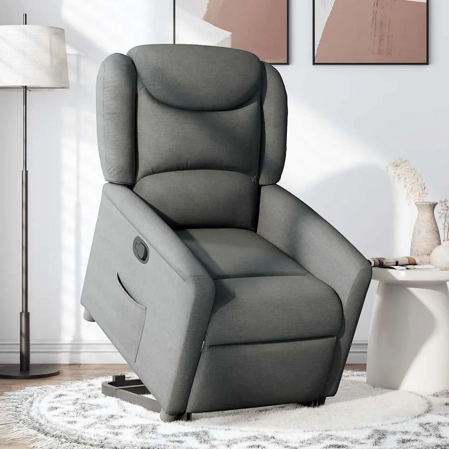 Fauteuil inclinable Gris foncé Tissu - 2