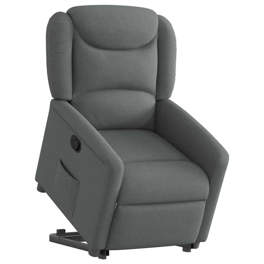 Fauteuil inclinable Gris foncé Tissu - 3