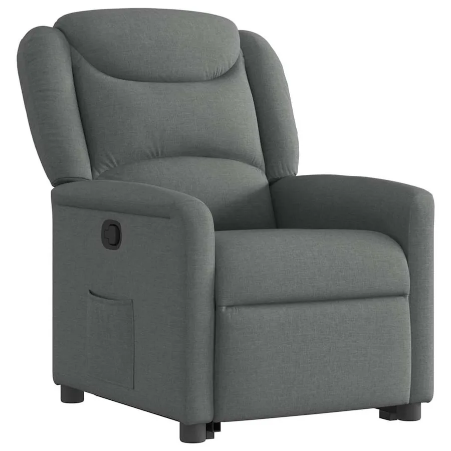 Fauteuil inclinable Gris foncé Tissu - 4