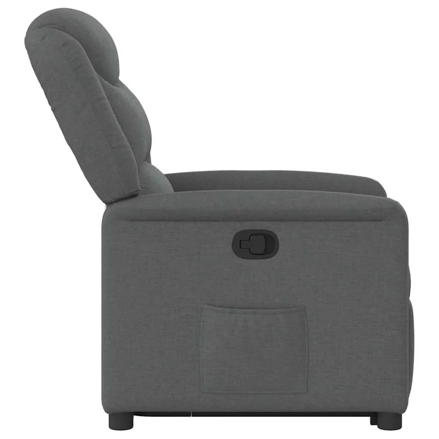 Fauteuil inclinable Gris foncé Tissu - 6