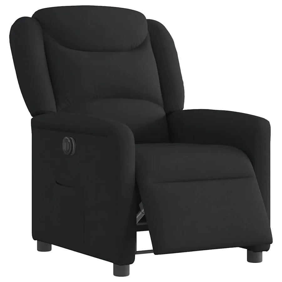 Fauteuil inclinable électrique Noir Tissu - 3