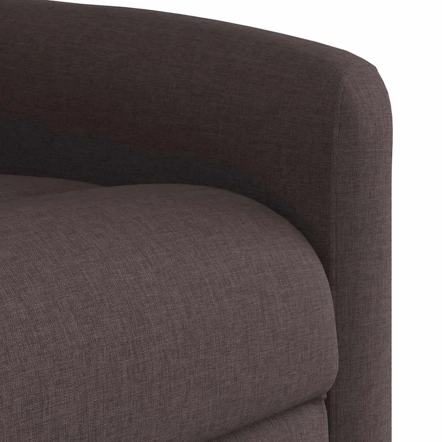 Fauteuil de massage inclinable Marron foncé Tissu - 9