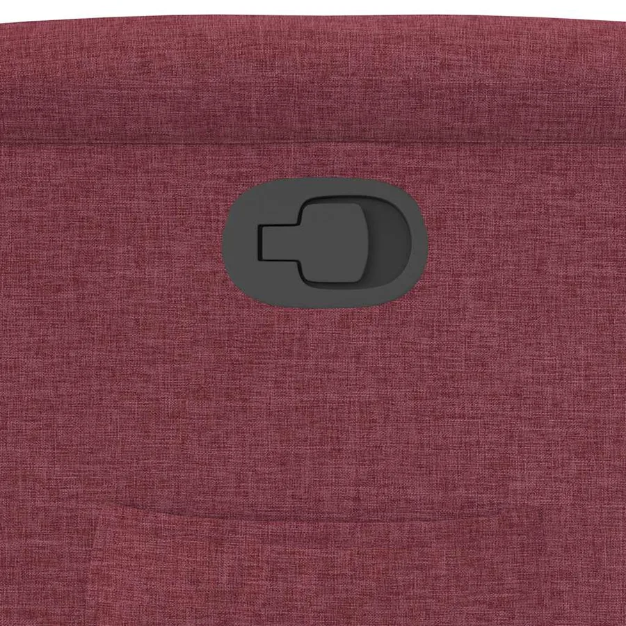 Fauteuil inclinable rouge bordeaux tissu - 12