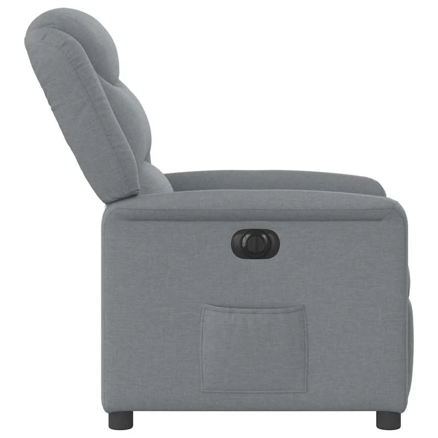Fauteuil inclinable électrique Gris clair Tissu - 6