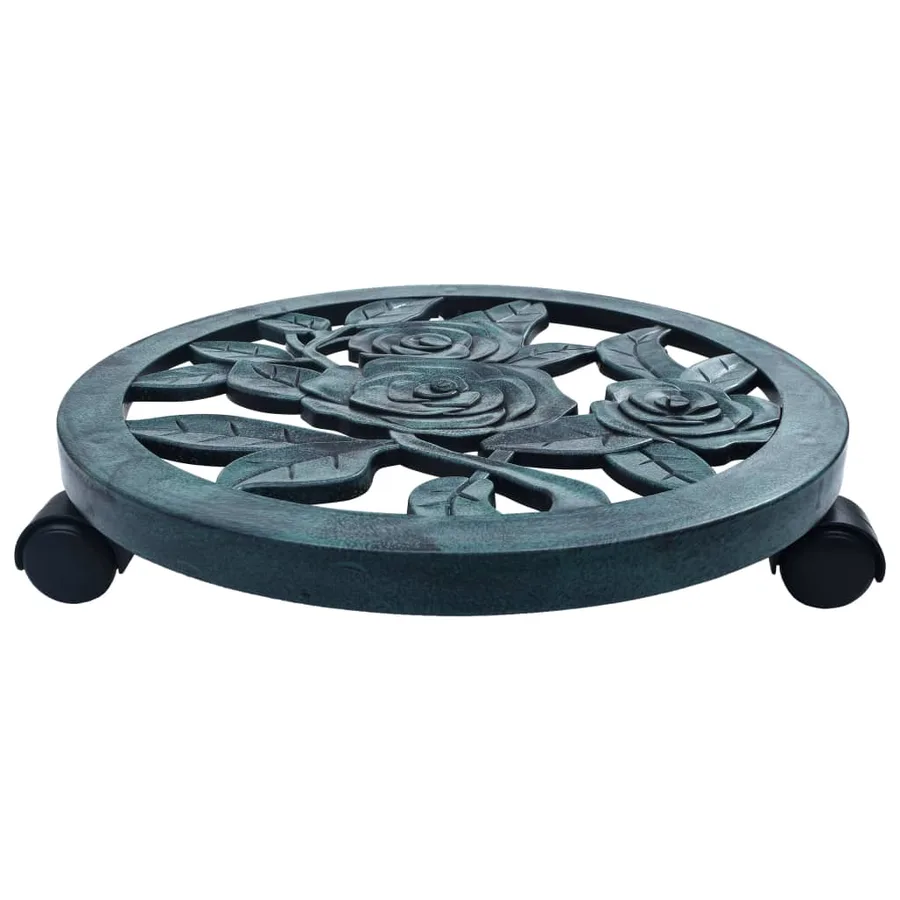 Chariots pour plantes 6 pcs Vert 38 cm Plastique - 2