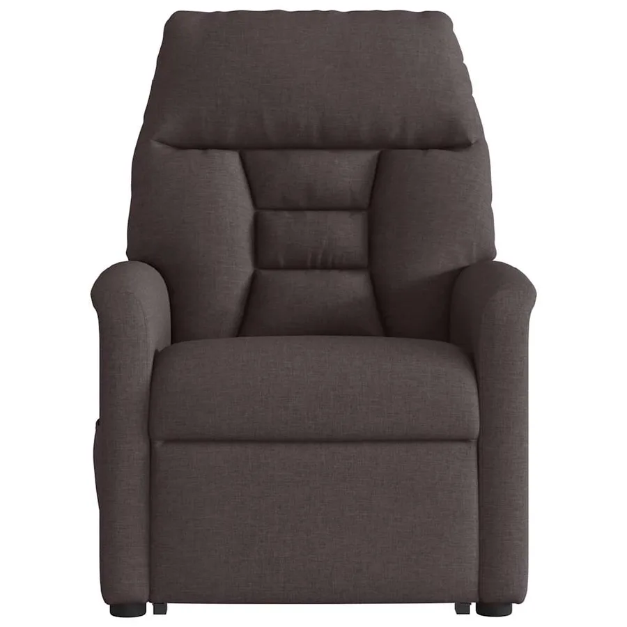 Fauteuil inclinable de massage électrique Marron foncé Tissu - 6