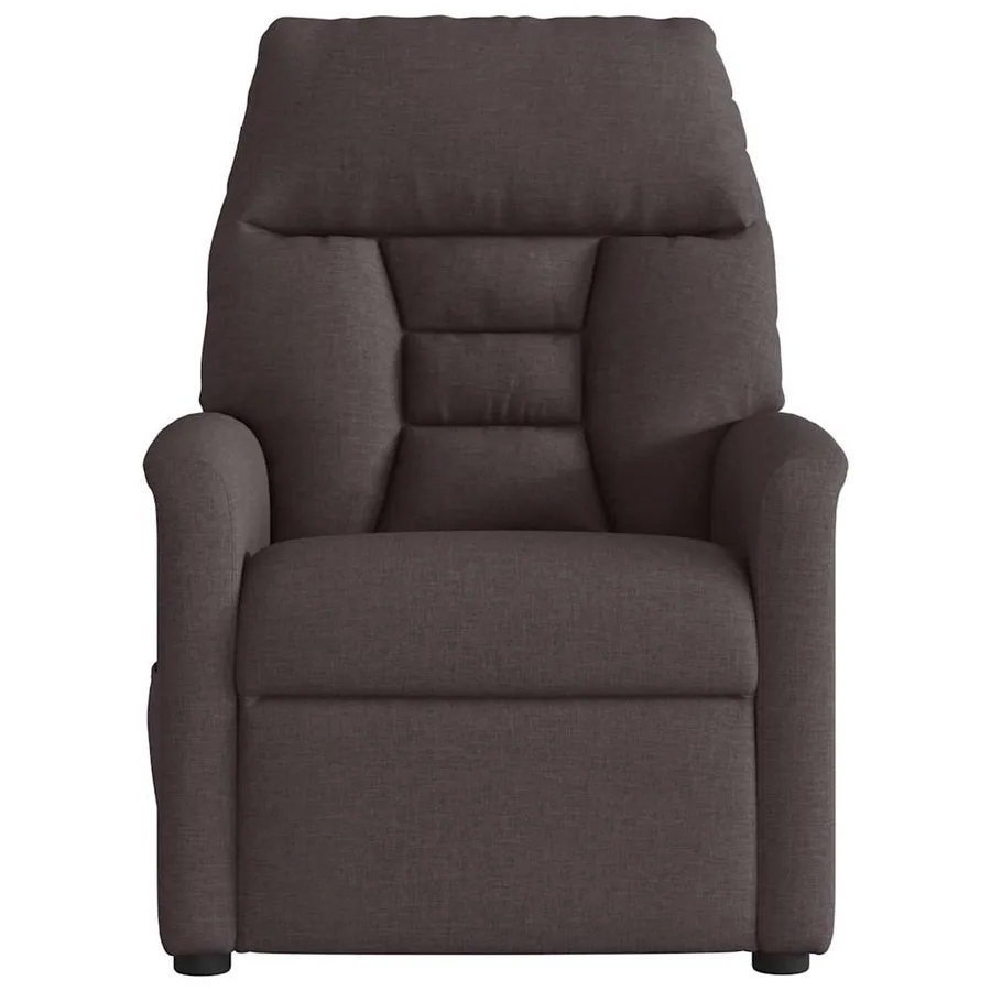 Fauteuil de massage inclinable électrique Marron foncé Tissu - 4