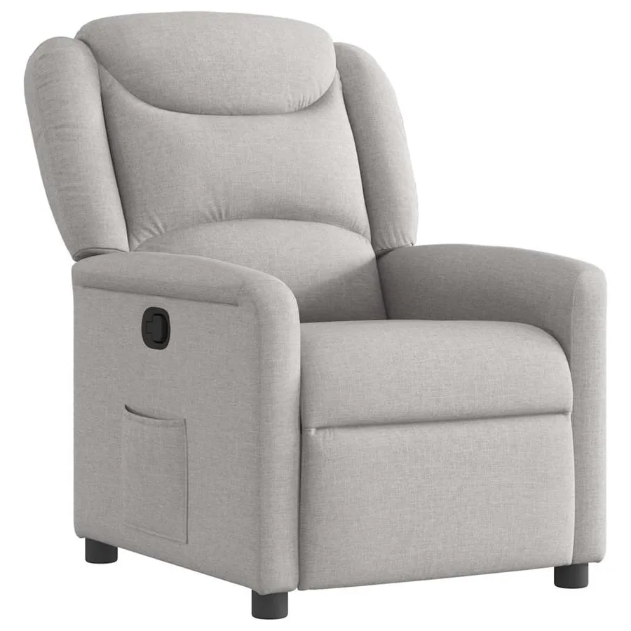 Fauteuil inclinable gris nuage tissu - 2
