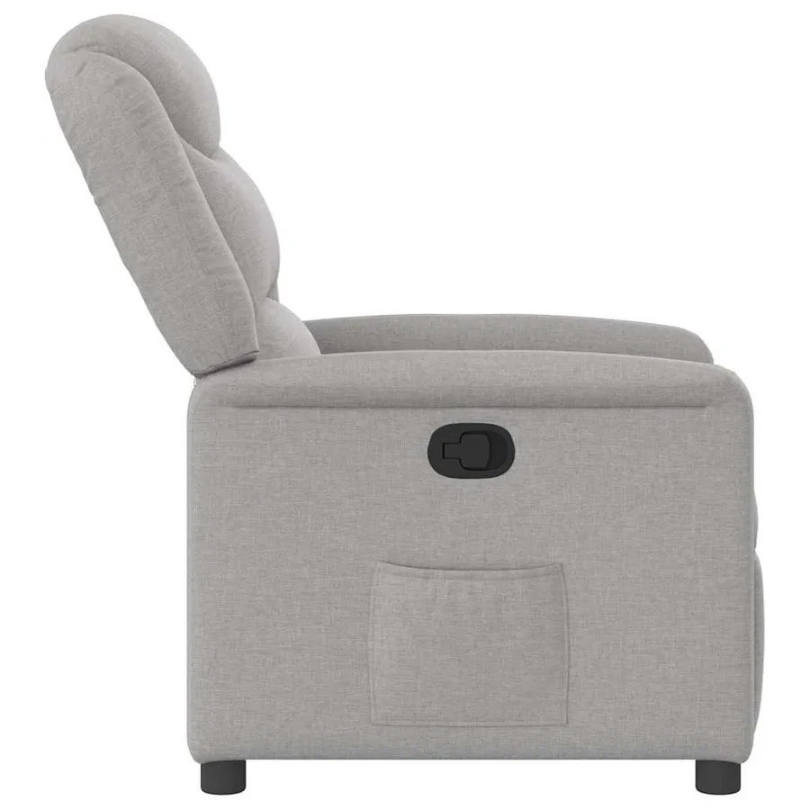 Fauteuil inclinable gris nuage tissu - 4