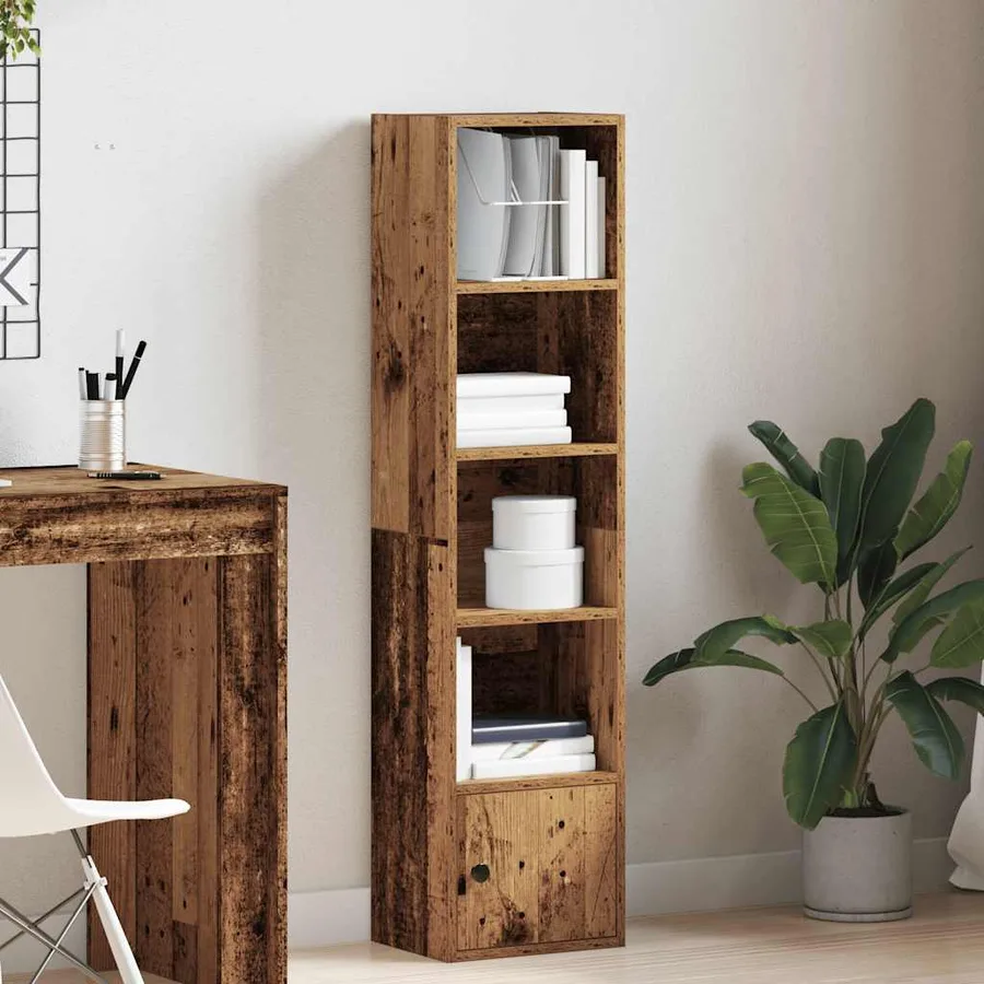 Bibliothèque vieux bois 31x24x127 cm bois d'ingénierie - 3