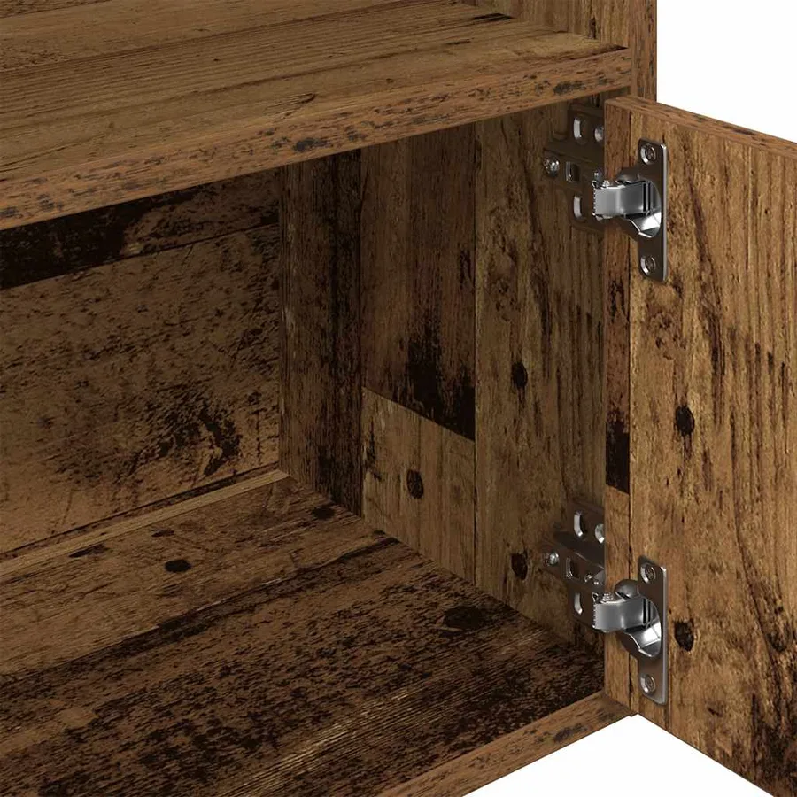 Bibliothèque vieux bois 31x24x127 cm bois d'ingénierie - 8