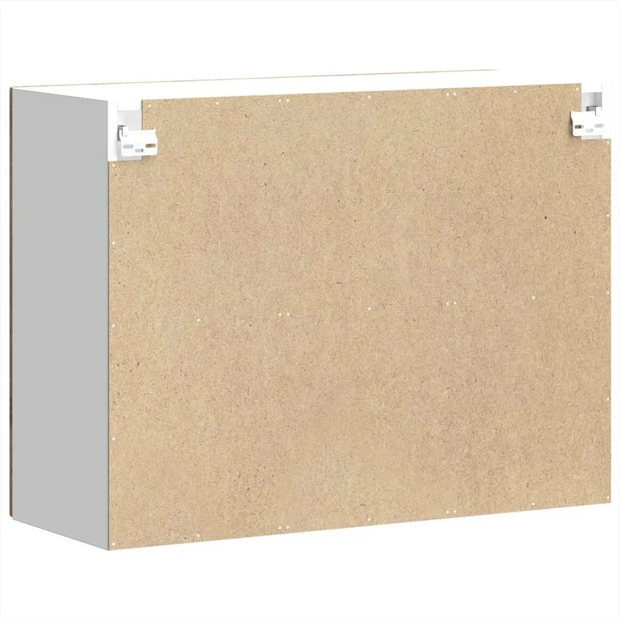 Armoire murale de cuisine avec porte en verre Kalmar vieux bois - 9