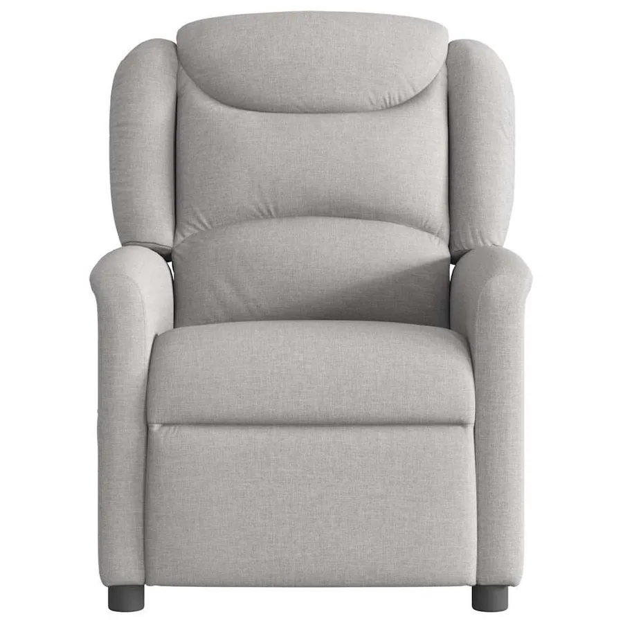 Fauteuil inclinable électrique gris nuage tissu - 5