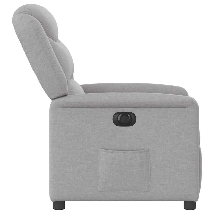 Fauteuil inclinable électrique gris nuage tissu - 6