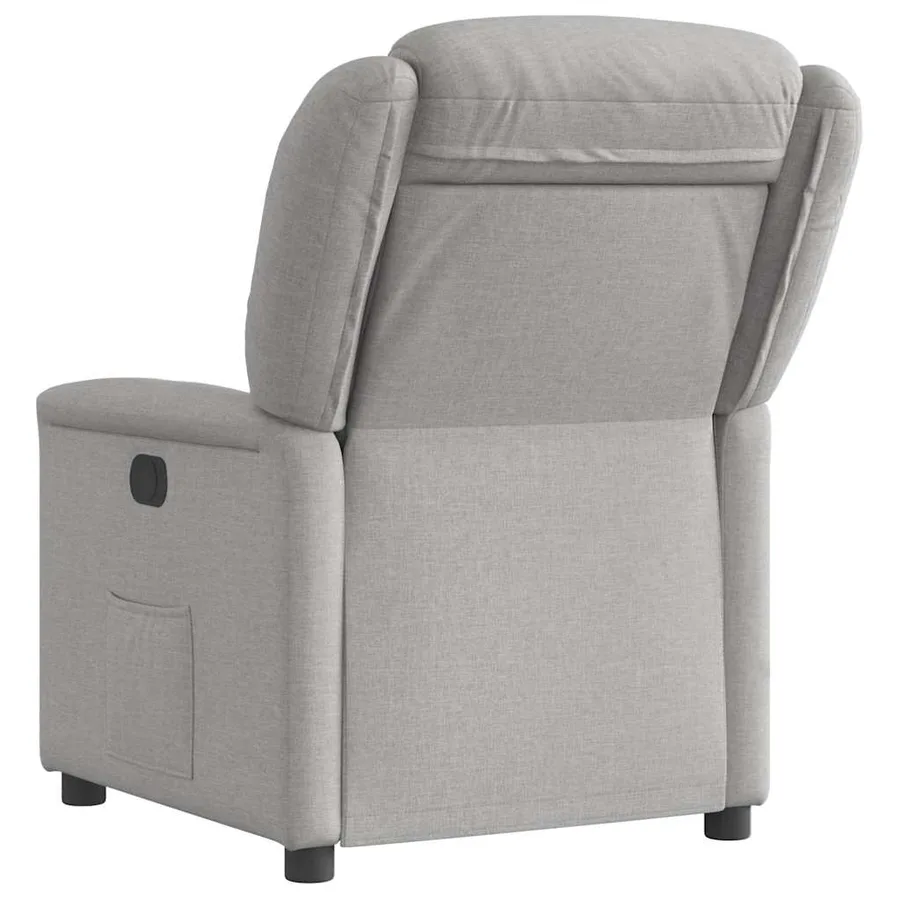 Fauteuil inclinable électrique gris nuage tissu - 7