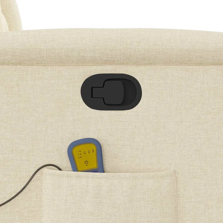 Fauteuil inclinable de massage Crème Tissu - 12