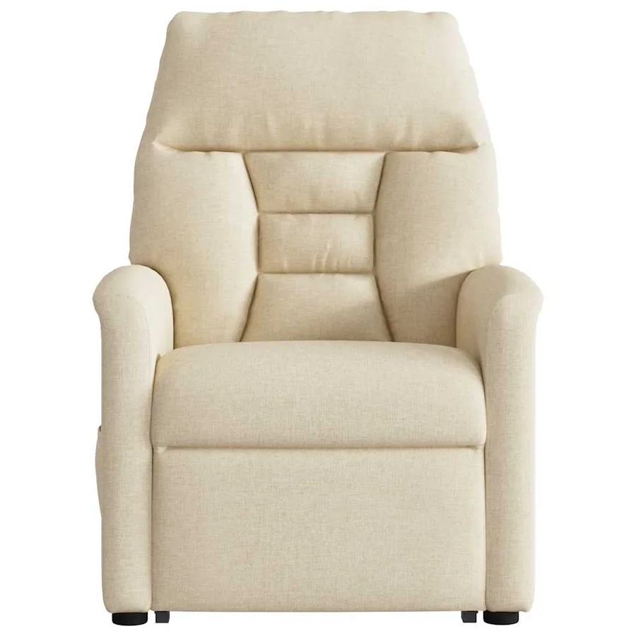 Fauteuil inclinable de massage Crème Tissu - 5