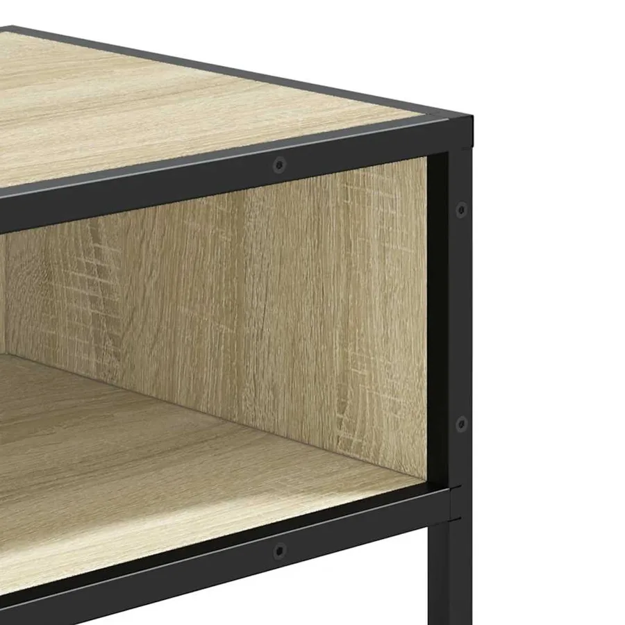 Table console chêne sonoma 90x35x80 cm bois d'ingénierie - 7