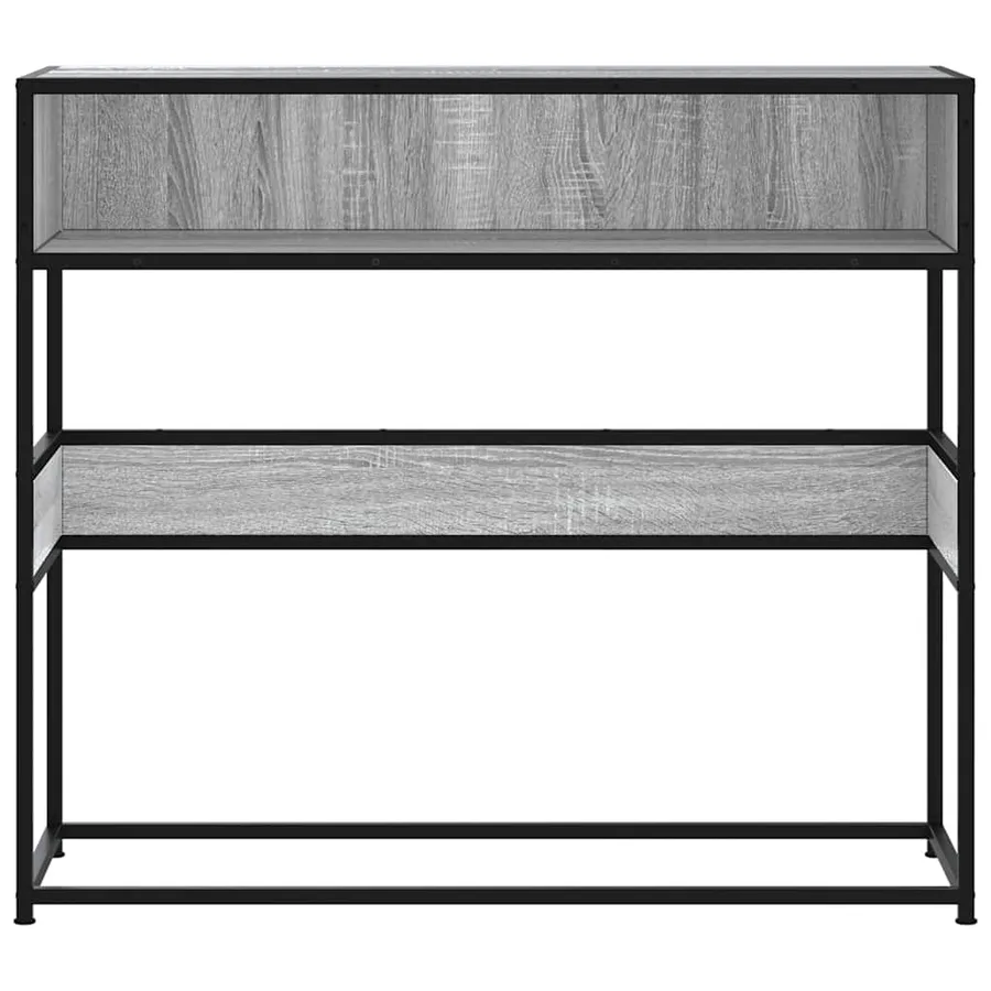 Table console sonoma gris 90x35x80 cm bois d'ingénierie - 4