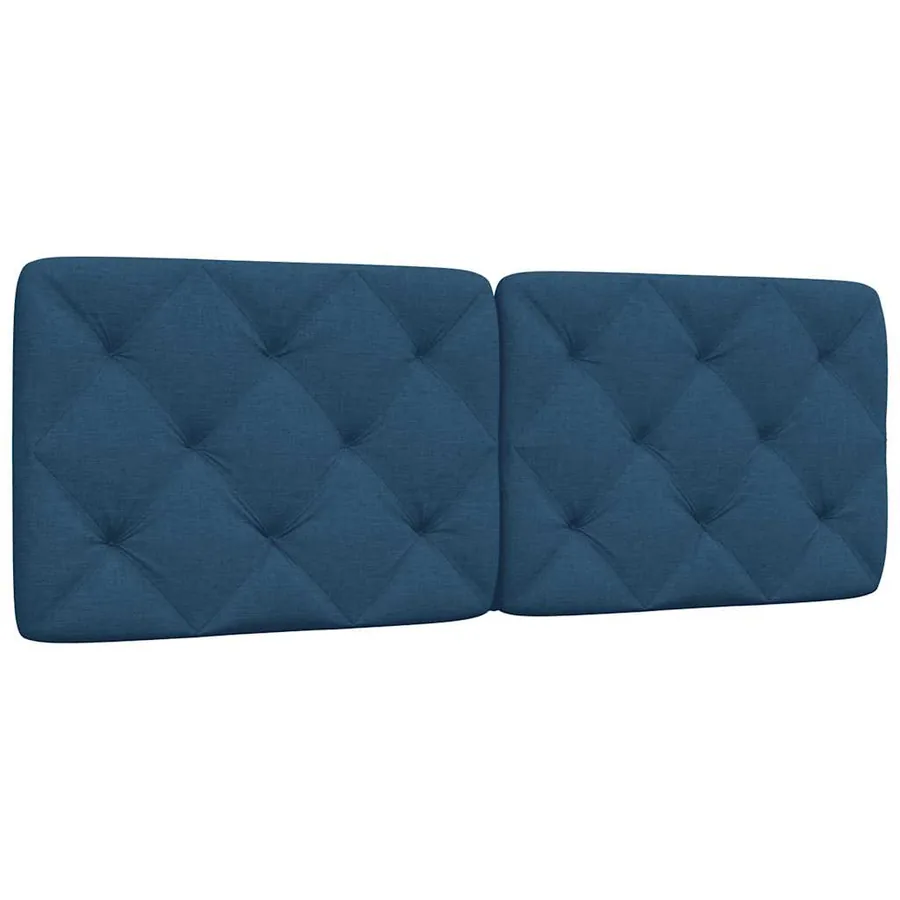 Coussin de tête de lit bleu 120 cm tissu