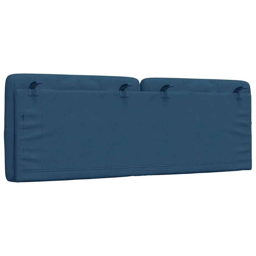 Coussin de tête de lit bleu 120 cm tissu - 6