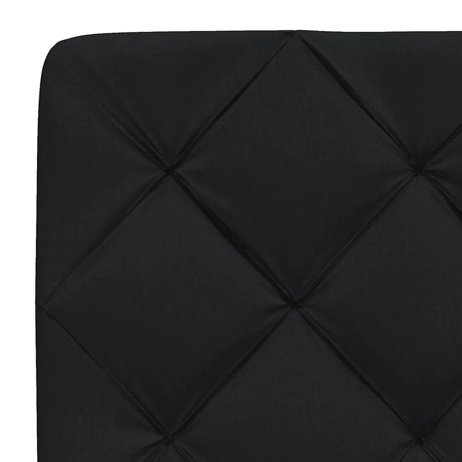 Cadre de lit sans matelas noir 120x200 cm tissu - 11