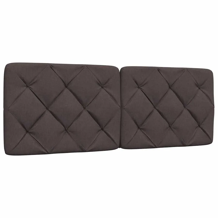 Cadre de lit avec LED sans matelas marron foncé 140x190cm tissu - 7